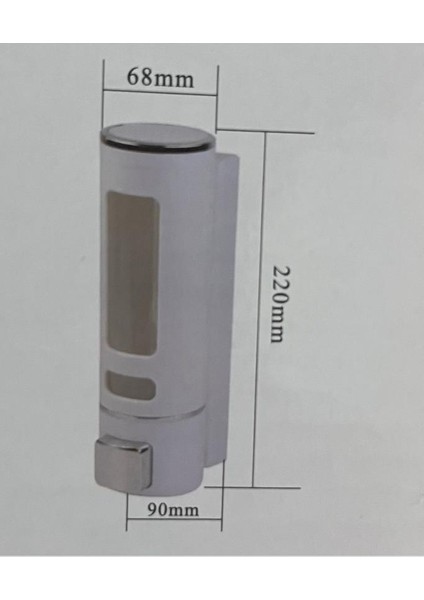 400 ml Duvara Monte Manuel Sabunluk Banyo , Mutfak El Sivi Sampuan Dus Jeli Dispenseri 1 Adet Beyaz fiyatları