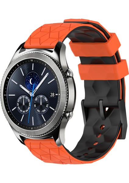 Samsung Gear S3 Clic Turuncu+Siyah Için Iki Renkli Silikon Saat Bandı (Yurt Dışından)