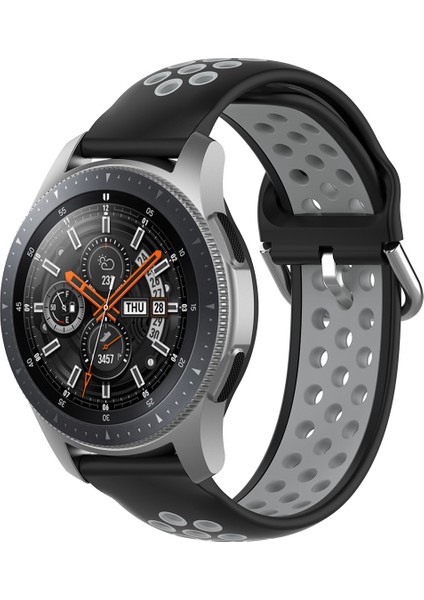 Samsung Galaxy Watch 46MM / Gear S3 Siyah Gri Için Kayış (Yurt Dışından)