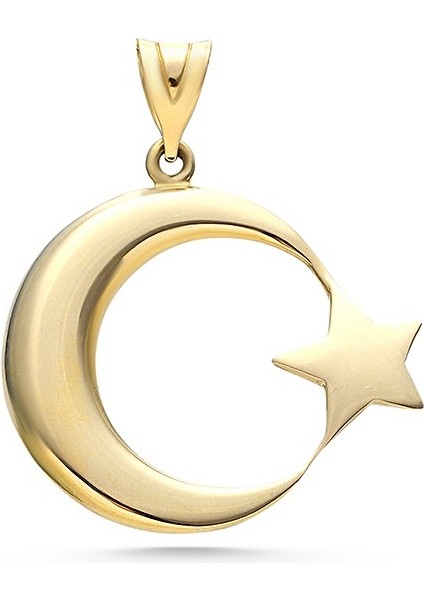 14 Ayar Altın Ay Yıldız Kolye Ucu fırsatları