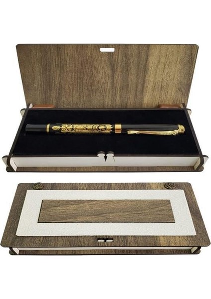 Kutulu Osmanlı Tuğralı Kalem Dekoratif Hediyelik