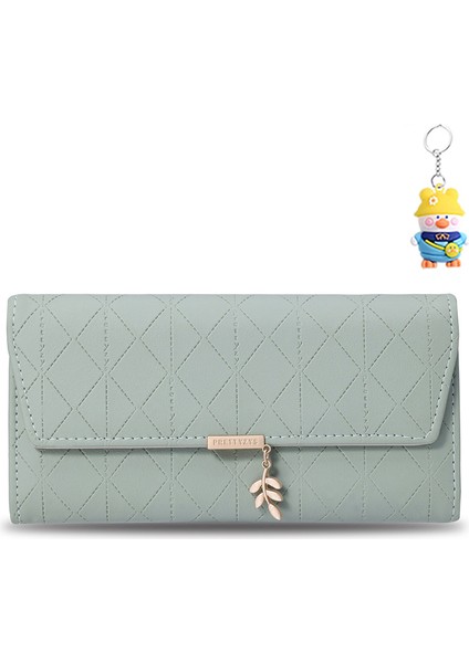 Kadın Cüzdan Uzun Büyük Kapasiteli Bayanlar Üç Katlı Clutch Deri Cüzdan (Yurt Dışından)