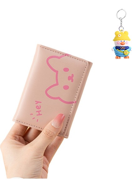 Bayan Cüzdan Sevimli Karikatür Üç Katlı Değişim Klip Kız Öğrenci Taşınabilir Cüzdan (Yurt Dışından)