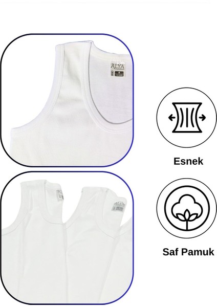 Erkek Çocuk Pamuk Ribana Atlet Oval Yaka 3'lü Paket - 3 Adet Beyaz ( 7-8 Yaş ) fırsatları