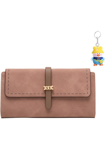 Büyük Kapasiteli Kart Tutucu Çok Fonksiyonlu Üç Katlı Cüzdan Para Cüzdanı Clutch Para Cüzdanı (Yurt Dışından)