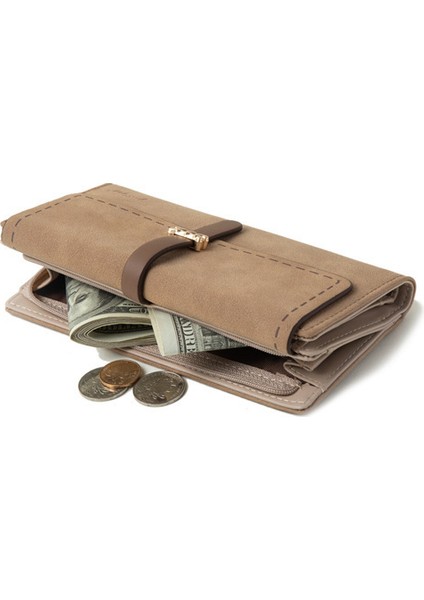 Büyük Kapasiteli Kart Tutucu Çok Fonksiyonlu Üç Katlı Cüzdan Para Cüzdanı Clutch Para Cüzdanı (Yurt Dışından)