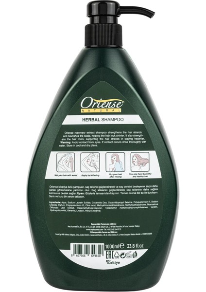 Natural 1000 ml Herbal Şampuan