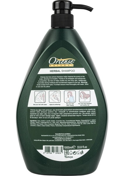 Natural 1000 ml Herbal Şampuan