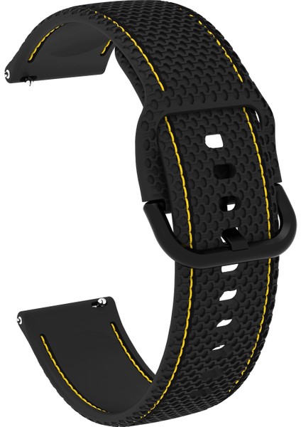 Samsung Galaxy Watch5 40MM/44MM / Watch5 Pro Siyah+Sarı Çizgi Için Watch Band (Yurt Dışından) fiyatları