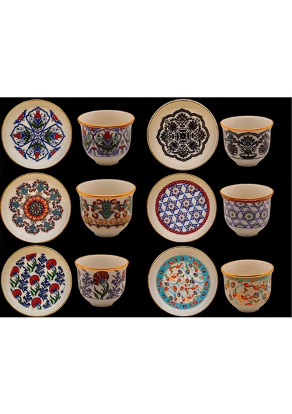 Porselen Çaytabağı ve Gawa Fincanı Mırra Fincanlı Çay Tabağı