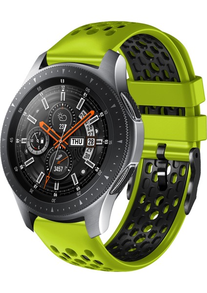 Samsung Galaxy Watch 46MM Kireç+Siyah Için Silikon Watch Band (Yurt Dışından)