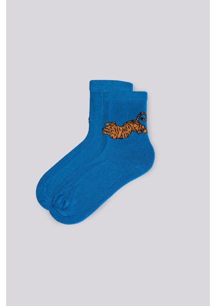 Bg Store Erkek Çocuk Mavi Çorap