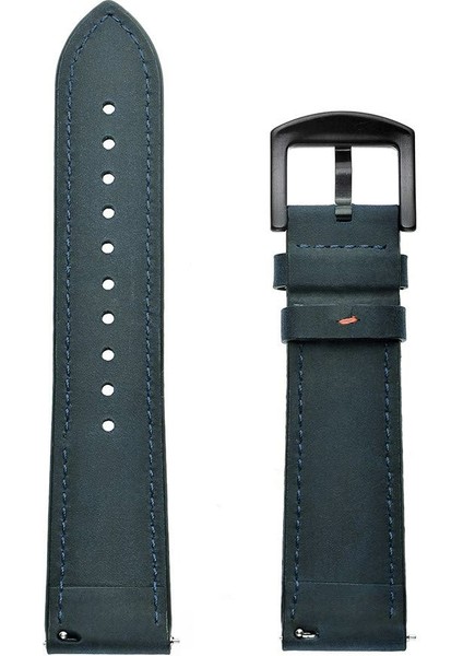 Samsung Galaxy Watch Active Için Deri Watch Band 20MM Koyu Mavi (Yurt Dışından) modelleri