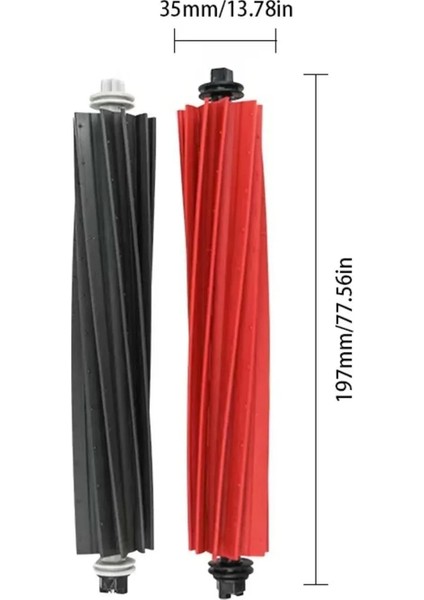 Roborock Q5 Pro / Q5 Pro Plus Uyumlu Yedek Parça Seti (5'li) - Filtre, Mop, Yan ve Ana Fırçalar