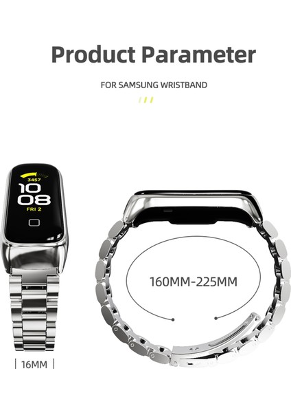 Samsung Galaxy Fit 2 Gümüş Için Paslanmaz Ste Watch Band (Yurt Dışından) fiyatları