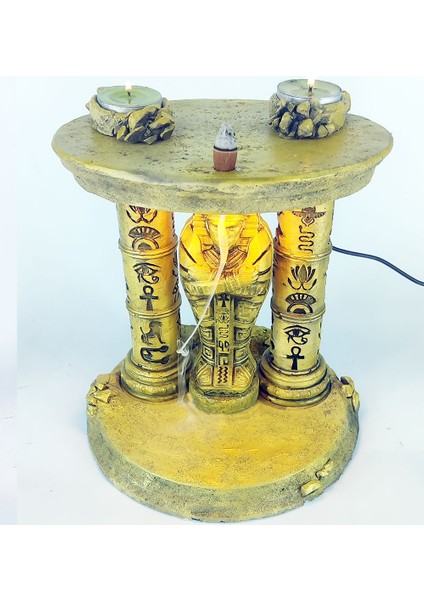 Antik Mısır Sarcophagus Lahit Işıklı Geriakış Tütsülük (Amber Işıklı) fiyatları