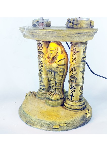 Antik Mısır Sarcophagus Lahit Işıklı Geriakış Tütsülük (Amber Işıklı) modelleri