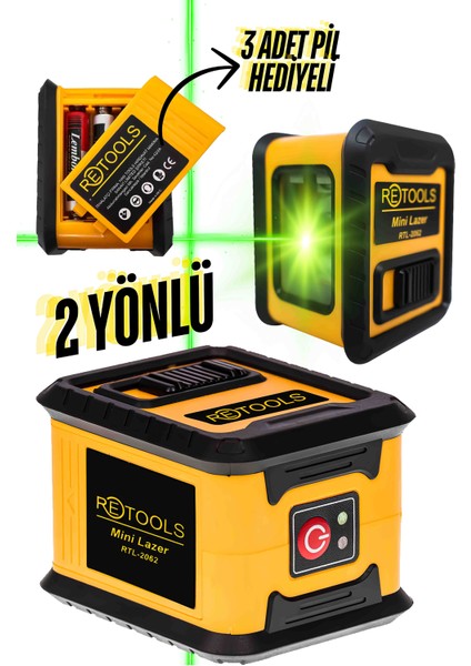 2 Yönlü Mini Lazer