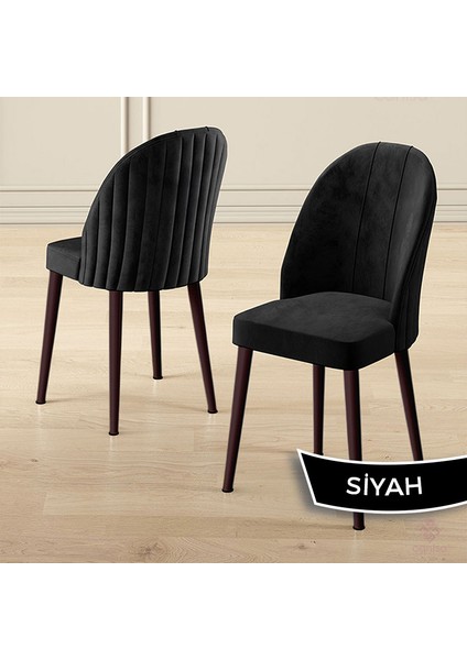 Enya Serisi 80 x 132 Açılabilir Barok Ahşap Desen Masa Takımı ve 6 Siyah Sandalye fırsatları