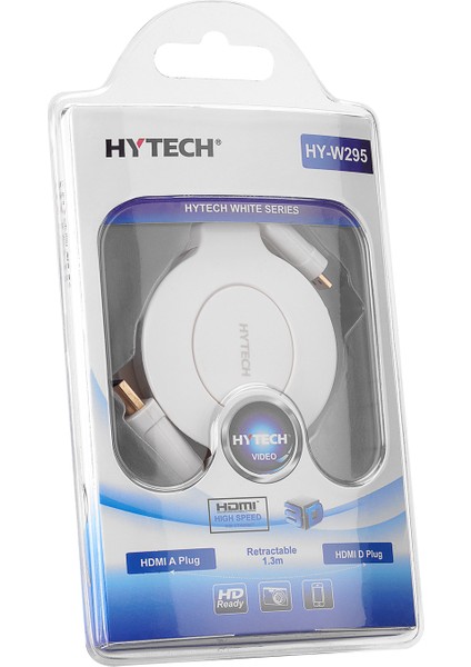 HY-W295 Micro HDMI M/m 1.3m Altın Uçlu 24K 1.4 Ver. 3D Makaralı Kablo