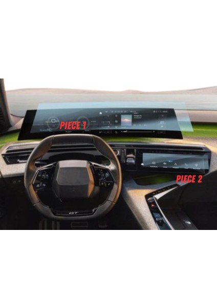 Peugeot 3008 Panoramik I-Cockpıt Multimedya ve Klima Konsol Uyumlu Set Nano Ekran Koruyucu