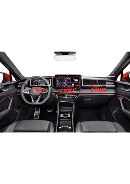 Volkswagen Yeni Id.4 E-Tsı 2024 Multimedya Gösterge ve Klima Konsol Uyumlu Set Nano Ekran Koruyucu