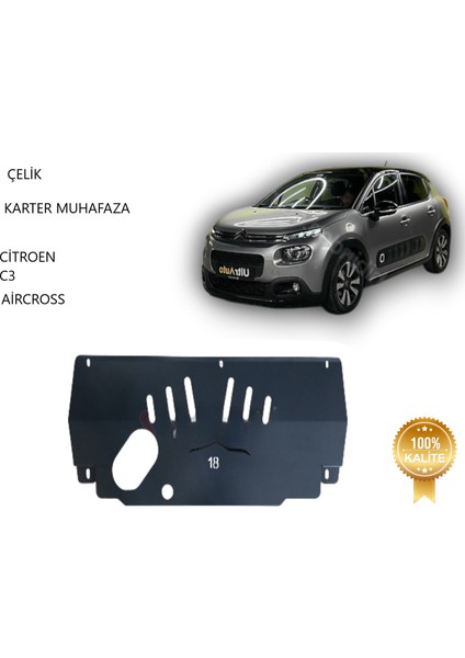 Citroen C3 Dizel Otomatik Çelik Karter Muhafaza Koruma 2017 2018 2019 2020 2021 2022 2023 2024