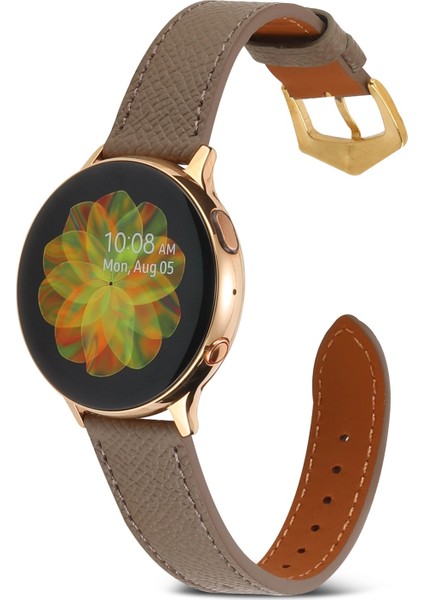 Samsung Galaxy Watch4 20MM Koyu Kahve Için Hakiki Deri Watch Band (Yurt Dışından) modelleri