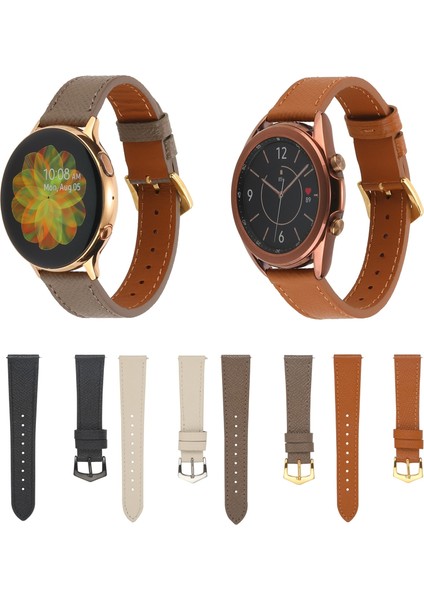 Samsung Galaxy Watch4 20MM Koyu Kahve Için Hakiki Deri Watch Band (Yurt Dışından) fırsatları