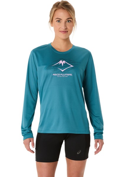 Fujitrail Logo Ls Top Kadın Mavi Uzun Kollu Tshirt 2012D042-401
