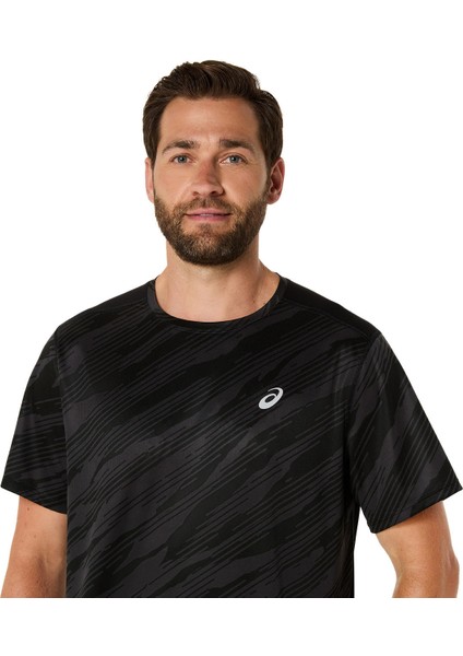 Asics Core All Over Print Ss Top Erkek Siyah 2011D212-001