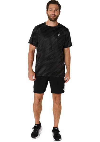 Asics Core All Over Print Ss Top Erkek Siyah 2011D212-001