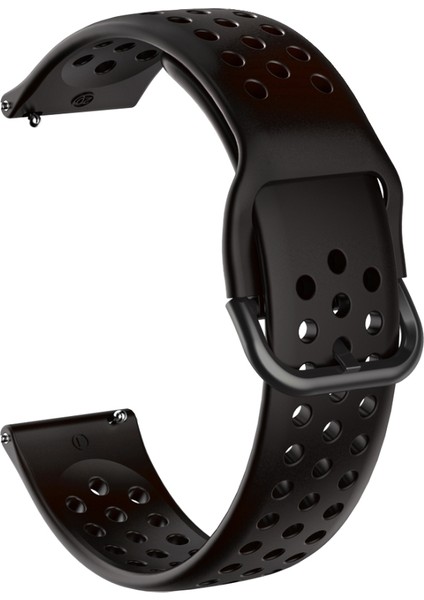 20MM Huami Amazfit Gts/samsung Galaxy Izle Aktif 2/huawei Izle Gt2 42MM Iç Toka Nefes Alabilir Saat Kayışı Siyah (Yurt Dışından)