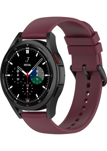 Samsung Galaxy Watch 5 44MM Şarap Kırmızısı Için Silikon Watch Band (Yurt Dışından)