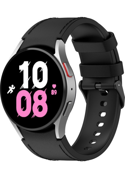 Samsung Galaxy Watch 6 Siyah Için Silikon Deri Kayış (Yurt Dışından)