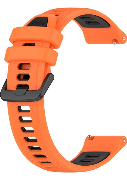 Samsung Galaxy Watch 6 Classic Için 20MM Silikon Kayış 43MM Turuncu+Siyah (Yurt Dışından) modelleri