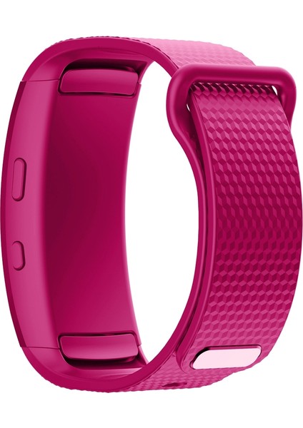 Samsung Gear Fit2 SM-R360 Için Silikon Saat Bandı, Bilek Kayışı Boyutu: 150-213MM Gül Kırmızı (Yurt Dışından) fiyatları