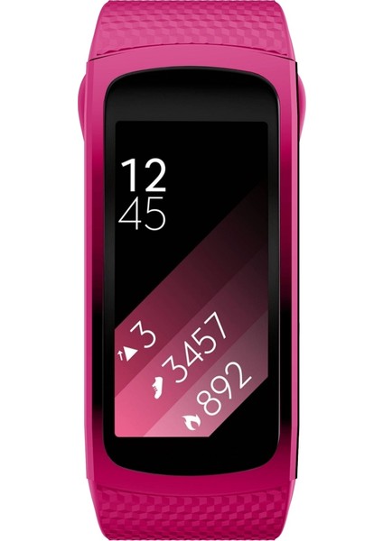 Samsung Gear Fit2 SM-R360 Için Silikon Saat Bandı, Bilek Kayışı Boyutu: 150-213MM Gül Kırmızı (Yurt Dışından) modelleri