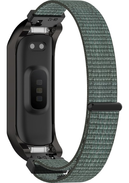Samsung Galaxy Fit 2 Naylon Döngü Watch Band Gri + Siyah Çerçeve Için (Yurt Dışından)