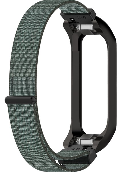 Samsung Galaxy Fit 2 Naylon Döngü Watch Band Gri + Siyah Çerçeve Için (Yurt Dışından)