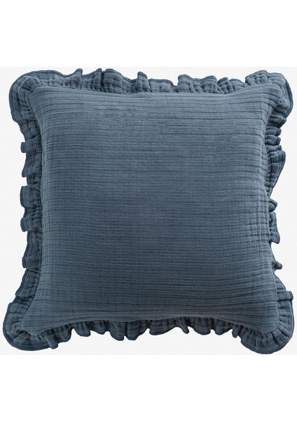 Linen Gauze Keten Kırlent Koyu Mavi 30 x 50