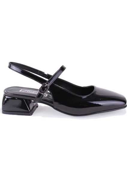 DZA07-81500 Siyah Rugan Klasik Topuklu Kadın Ayakkabı fiyatları