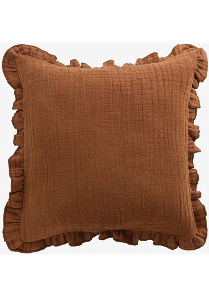 Linen Gauze Keten Kırlent Kılıfı Kiremit 30 x 50