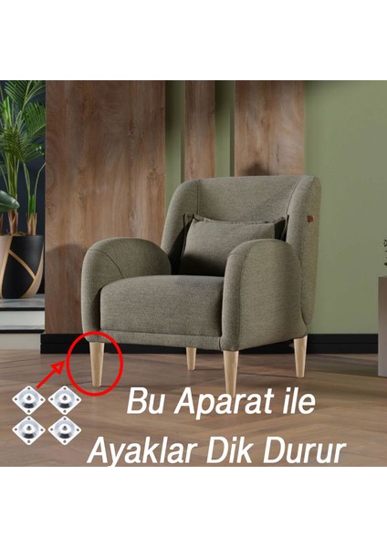 Ahşap 21 cm Bağlantı Aparat Mobilya Koltuk Kanepe Berjer Ayağı Yükseltici Ayakları M8 Civata 4 Adet