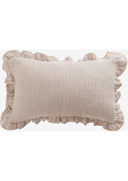 Linen Gauze Keten Kırlent Naturel 30 x 50