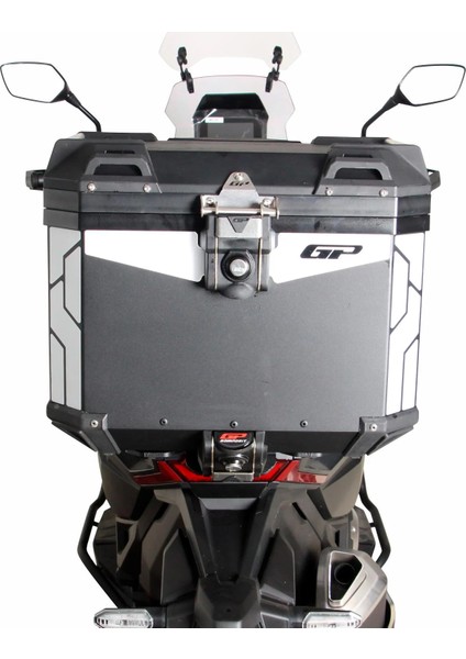 Universal 37 Lt Alüminyum Motosiklet Çantası Siyah