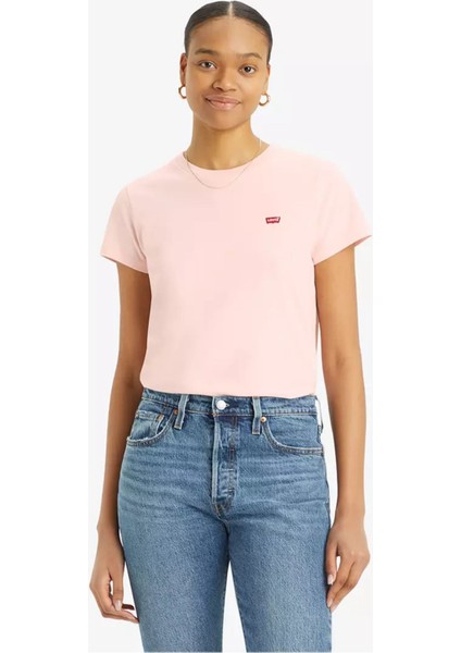 Levis Bisiklet Yaka Pembe Kadın T-Shirt A4917-0006