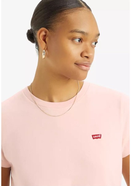 Levis Bisiklet Yaka Pembe Kadın T-Shirt A4917-0006