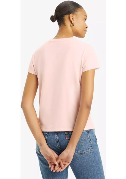 Levis Bisiklet Yaka Pembe Kadın T-Shirt A4917-0006
