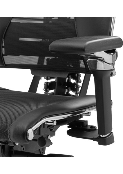 Yoga 4DT Ergonomik Deri ve Fileli Ofis Koltuğu / Yönetici Sandalyesi / - CC.F.15.13A - Siyah